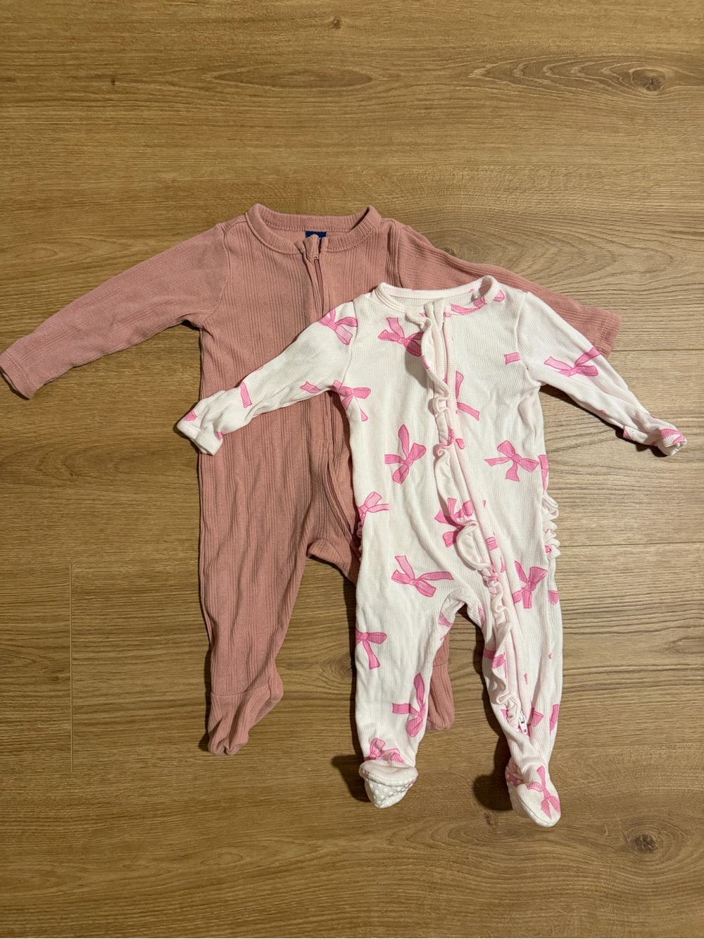 Pink 3-6M Footie/Sleepers Bundle